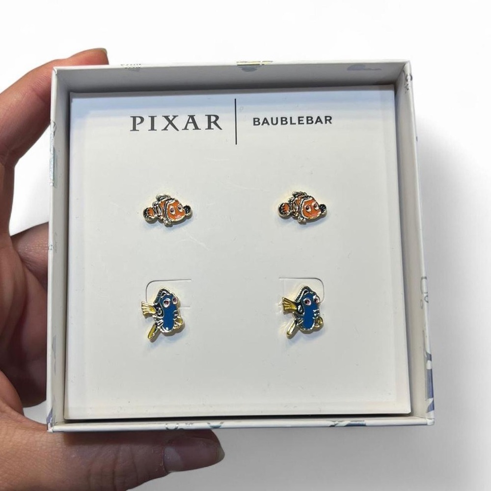 Disney Pixar Finding Nemo BaubleBar Nemo & Dory Stud Earrings NWT